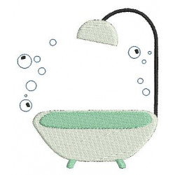 Stickdatei - Hundesalon Badewanne